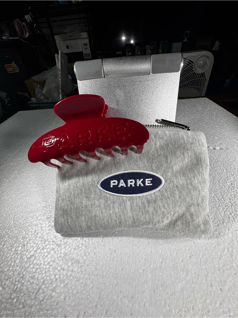 PARKE Claw Clip – Crimson Red Logo Hair Clip | New w/ Dust Bag